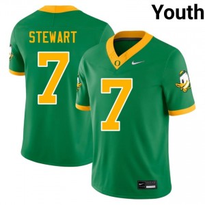 Evan Stewart #7 Oregon Jersey | Exclusive Green College Football Youth Embroidery 83441676