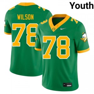 UO Gernorris Wilson #78 Green Jersey | Premium Embroidery NCAA Football Youth Apparel 74884668