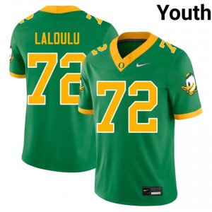 Oregon Ducks Iapani Laloulu #72 Green Jersey | Essential Swen NCAA Football Youth Apparel 65223357