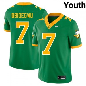 Top-Tier Ify Obidegwu #7 UO Ducks Green Jersey | Youth University Football Embroidery Fan Gear 10961075