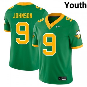 Ducks Jamari Johnson #9 Green Jersey | Essential Embroidery NCAA Football Youth Apparel 52785637