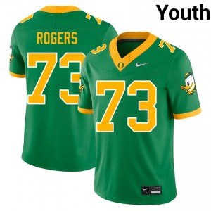 Top-Tier Kawika Rogers #73 Ducks Green Jersey | Youth University Football Stitched Fan Gear 23148518