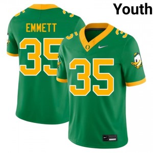 Keaton Emmett #35 Oregon Ducks Jersey | Exclusive Green College Football Youth Swen 35056299