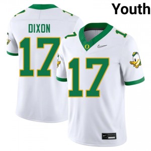 #17 Markus Dixon Ducks White Jersey | Alumni Stitched Youth Player Football Gear 78705155