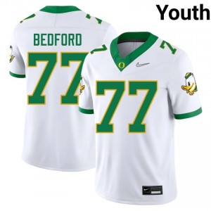 Ducks Matthew Bedford #77 White Jersey | Genuine Stitch NCAA Football Youth Apparel 21599805