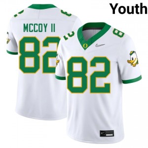 Oregon Ducks Nathan McCoy II #82 White Jersey | Genuine Embroidery NCAA Football Youth Apparel 32469663