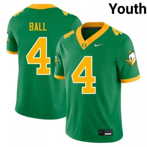 #4 Tradarian Ball Oregon Ducks Green Jersey | Elite Swen Youth Player Football Gear 13197636