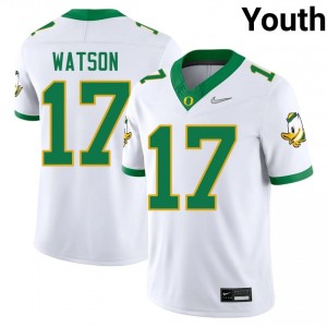 Oregon Ducks Tre Watson #17 White Jersey | Pro Cut Stitched NCAA Football Youth Apparel 55277300