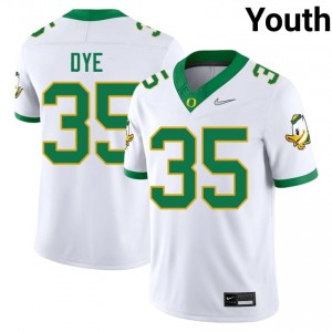 #35 Troy Dye Ducks White Jersey | Alumni Stitched Youth Player Football Gear 95708420