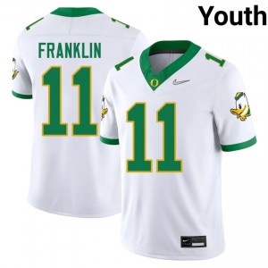 Ducks Troy Franklin #11 White Jersey | Genuine Stitched NCAA Football Youth Apparel 43016001