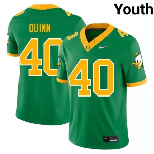 Top-Tier Zander Quinn #40 UO Ducks Green Jersey | Youth University Football Stitched Fan Gear 96053296
