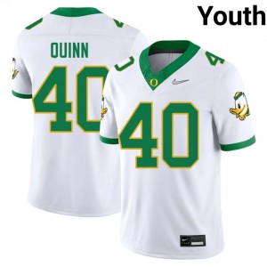 White Zander Quinn #40 UO Jersey | Youth High School Football Licensed Embroidery 43887333