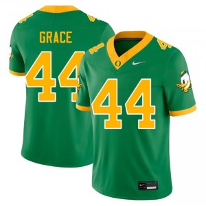 Ducks Zach Grace #44 Green Jersey | Premium Swen NCAA Football Men Apparel 41888152