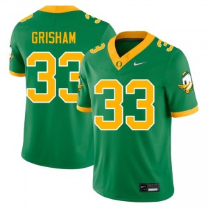 Top-Tier Zach Grisham #33 Oregon Ducks Green Jersey | Men University Football Stitched Fan Gear 24976611